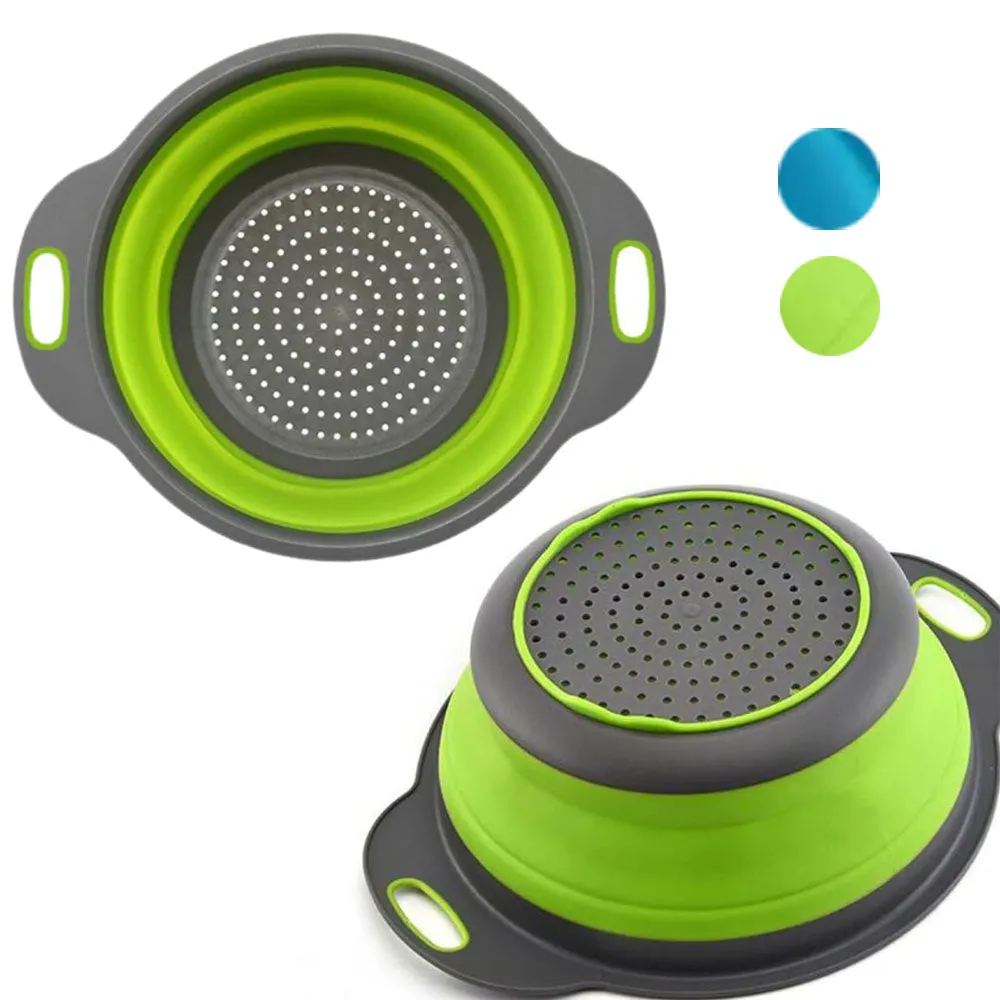 1 Pc Round Collapsible Strainer Colander Folding Rinse Pasta Straining Drainer