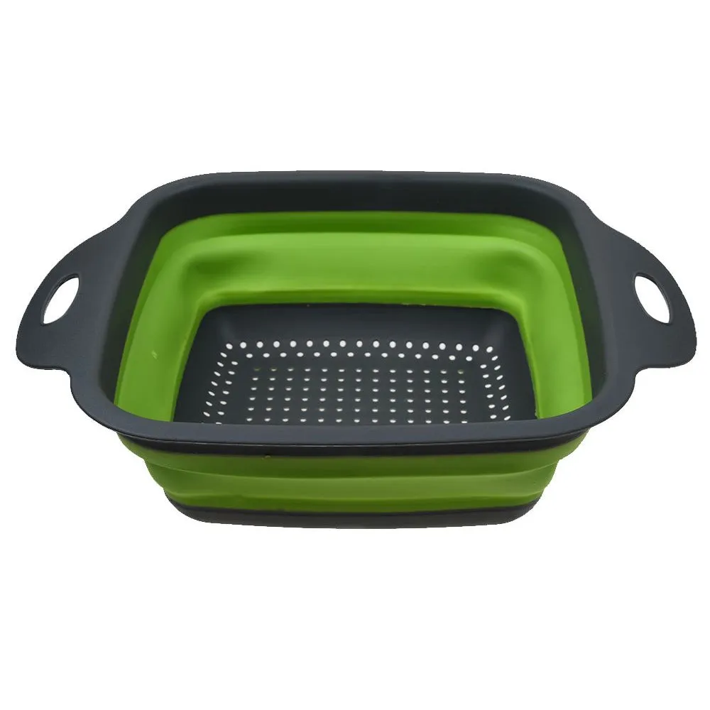 2 Pc Collapsible Kitchen Strainer Colander Folding Wash Pasta Straining Kitchen