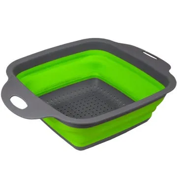 2 Pc Collapsible Kitchen Strainer Colander Folding Wash Pasta Straining Kitchen