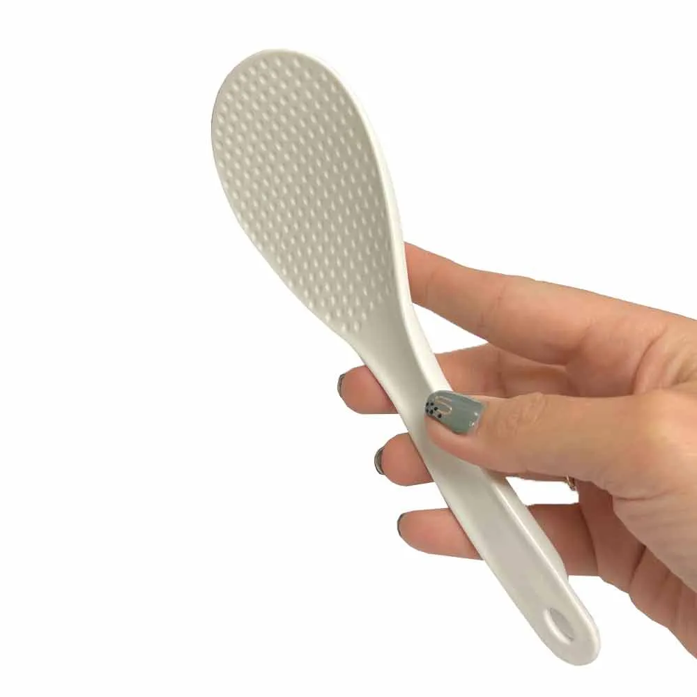 5 Pack Chinese Plastic Non-Stick Spoon Paddle White Plastic Sushi Rice Japanese