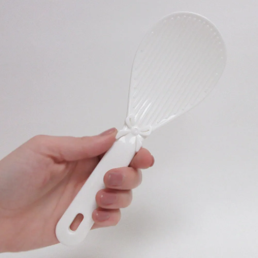5 Pack Chinese Plastic Non-Stick Spoon Paddle White Plastic Sushi Rice Japanese