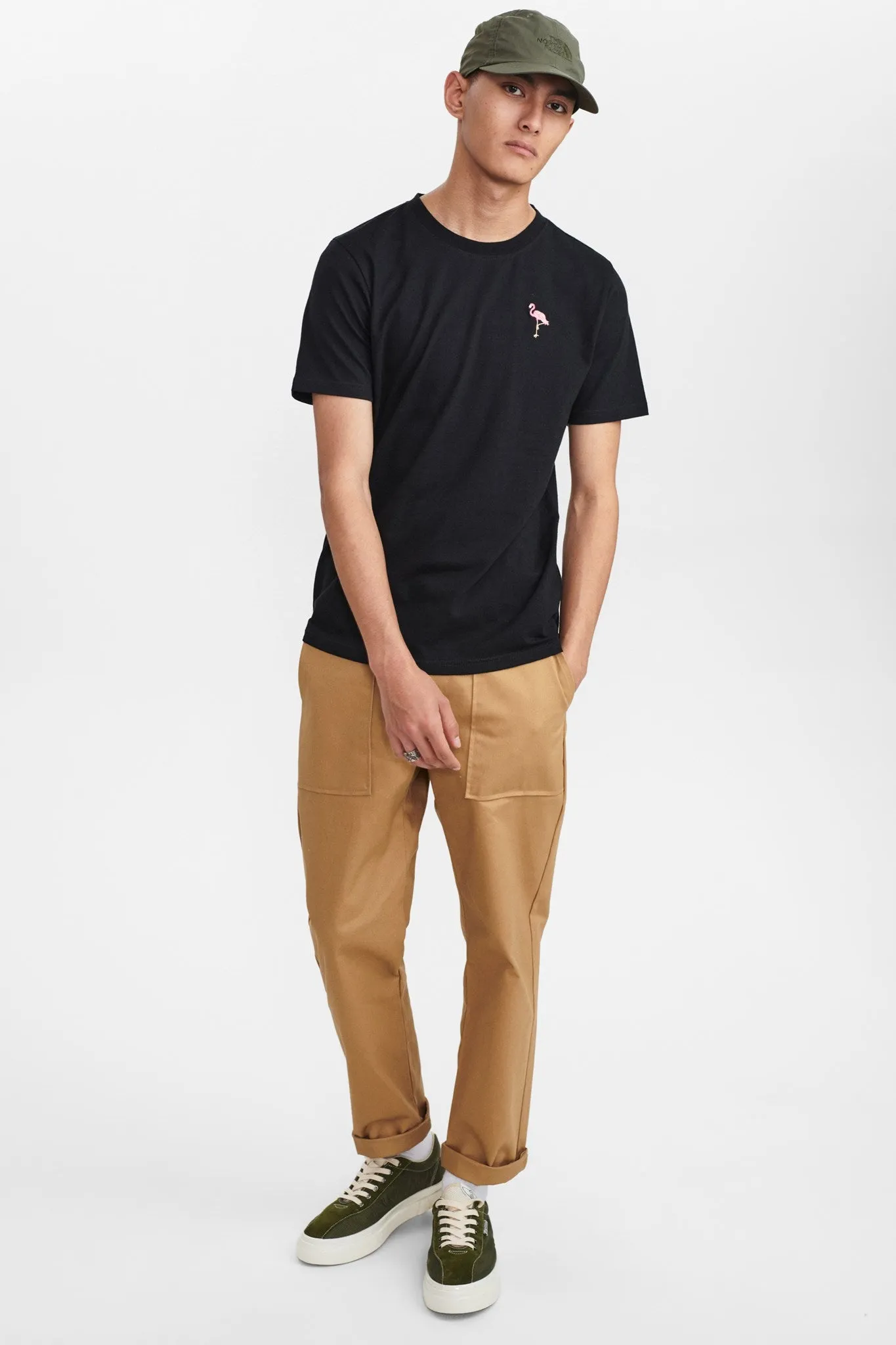 AKROD EMBROIDERY TEE - Brown Rice
