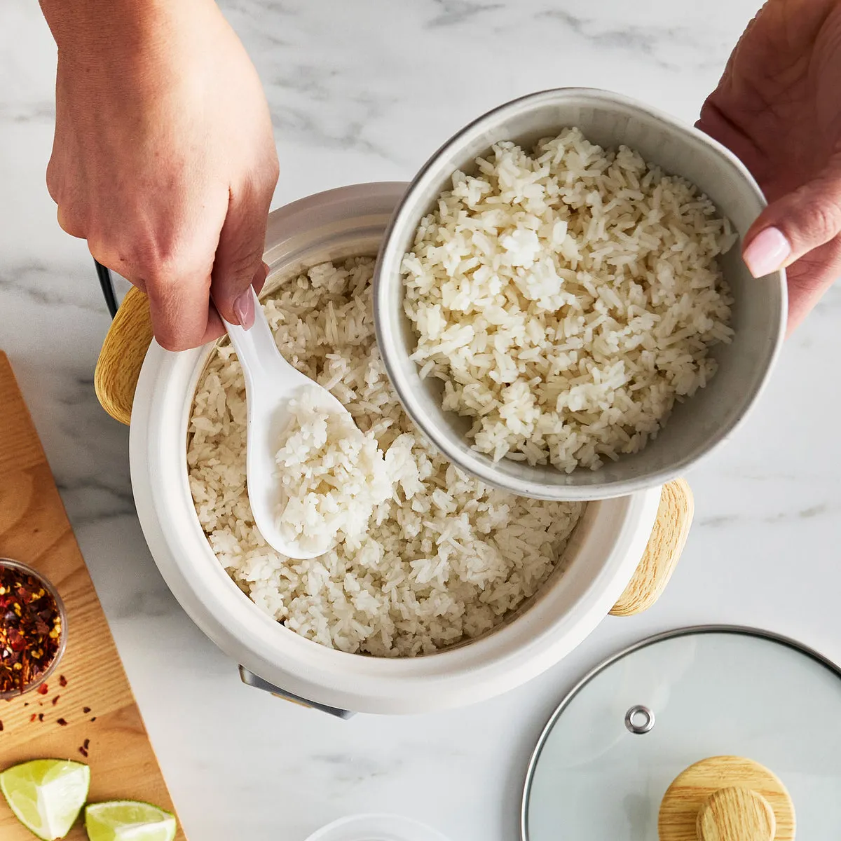 GreenLife 1.5-Quart Rice Cooker | Cream