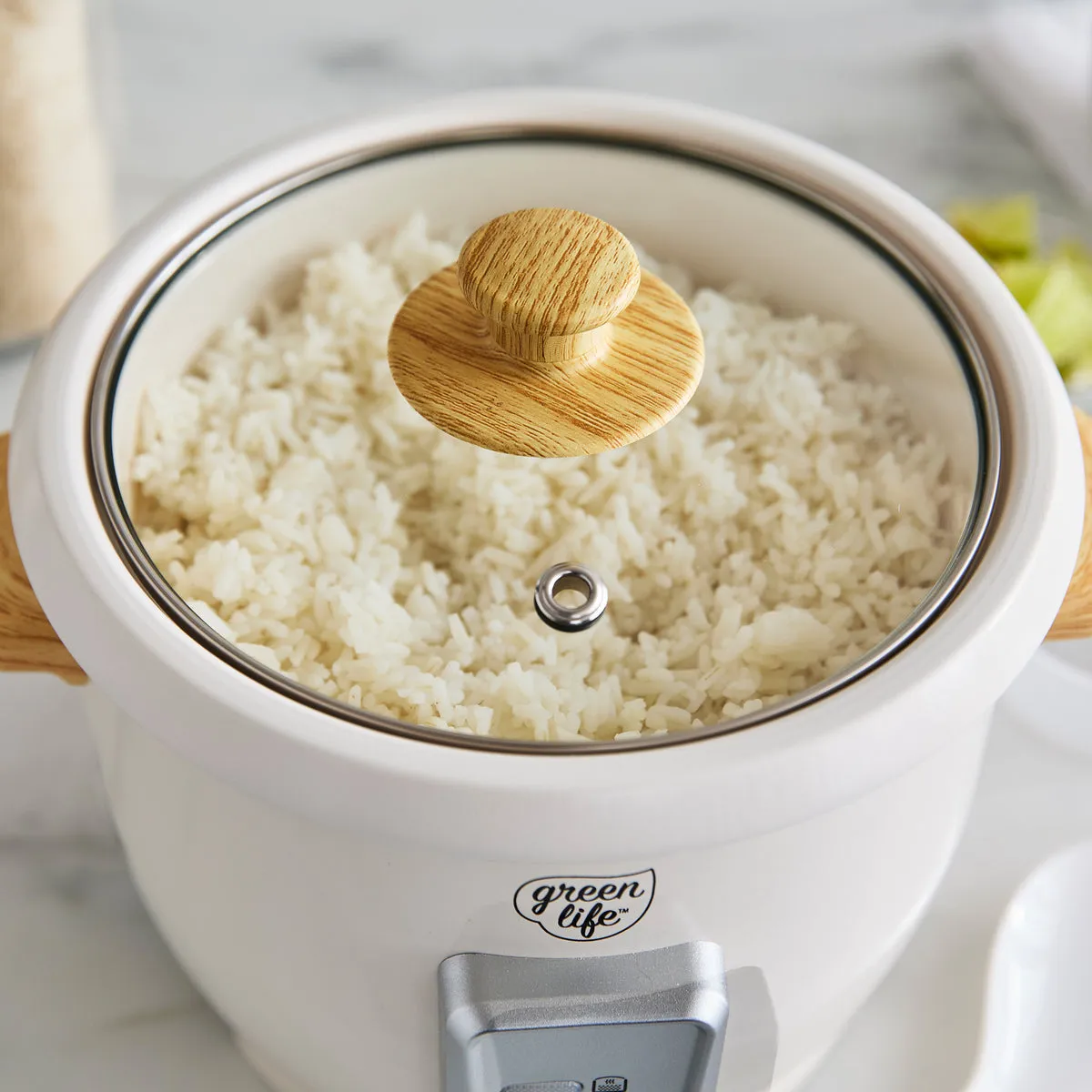 GreenLife 1.5-Quart Rice Cooker | Cream