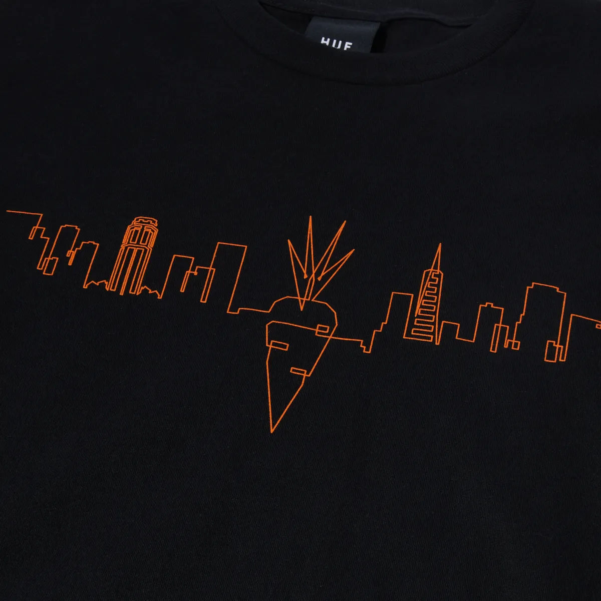 HUF HUF X CARROTS CARROT SKYLINE S/S TEE-BLACK