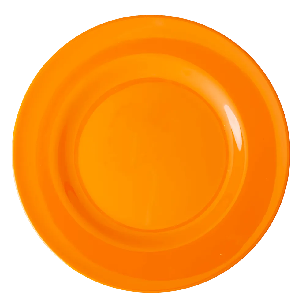 Kids Melamine Dinner Plate in Tangerine