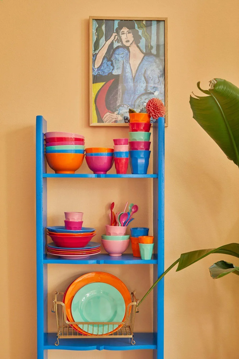 Kids Melamine Dinner Plate in Tangerine