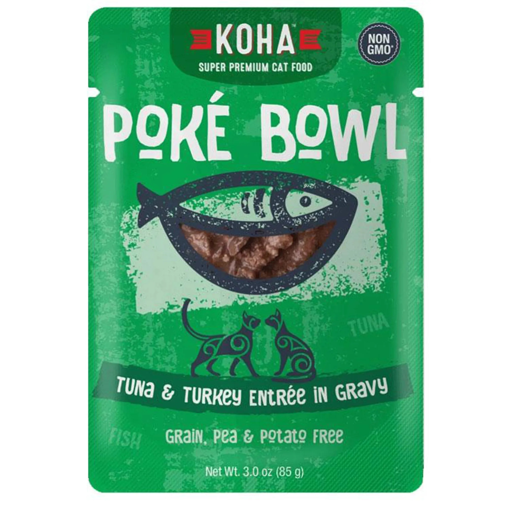 Koha Cat Grain Free Pok Tuna & Turkey 3oz.(Case of 24)