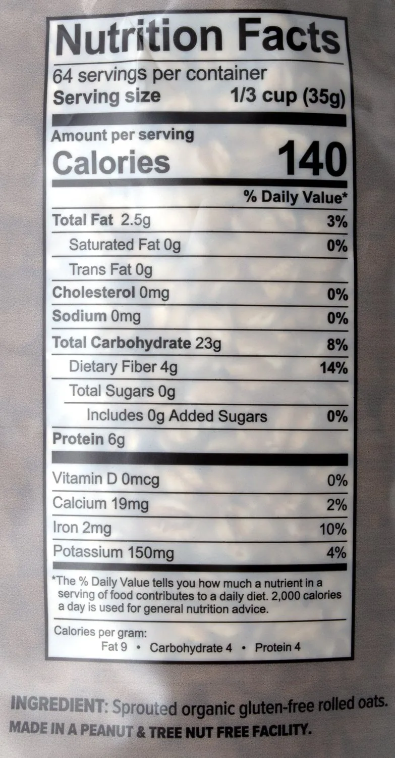 One Degree Organic Sprouted Rolled Oats
