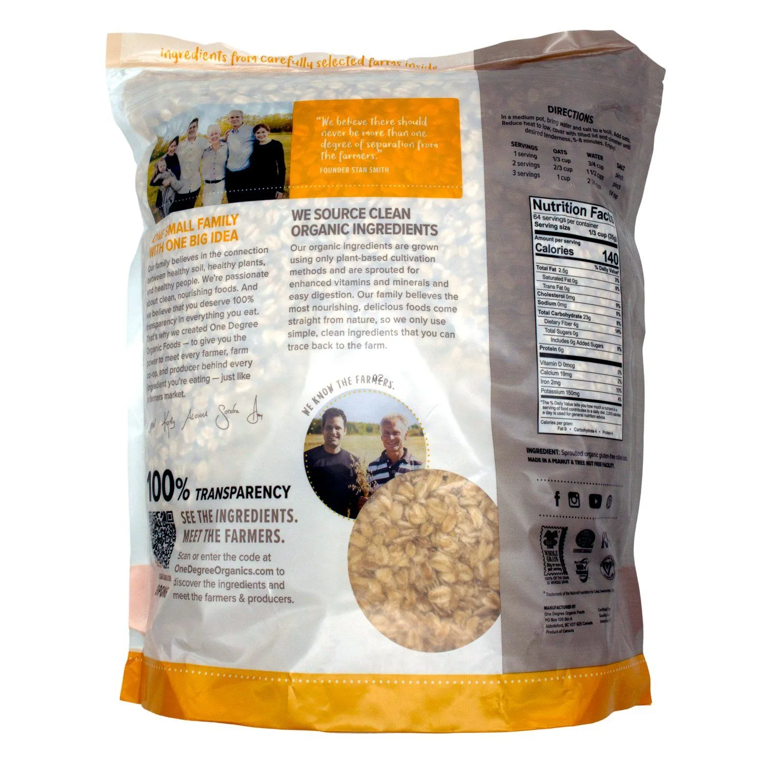 One Degree Organic Sprouted Rolled Oats