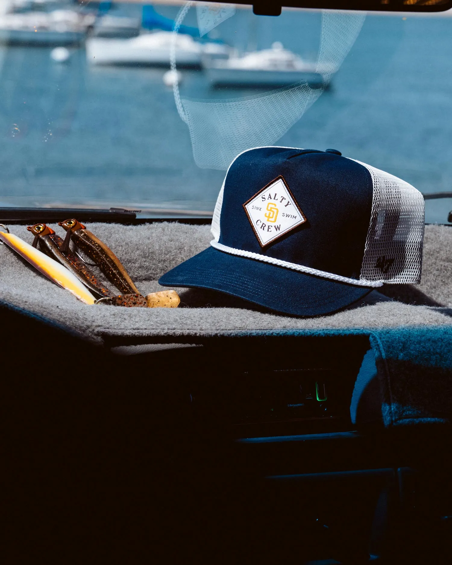 Salty Crew x Padres x 47 Navy Trucker