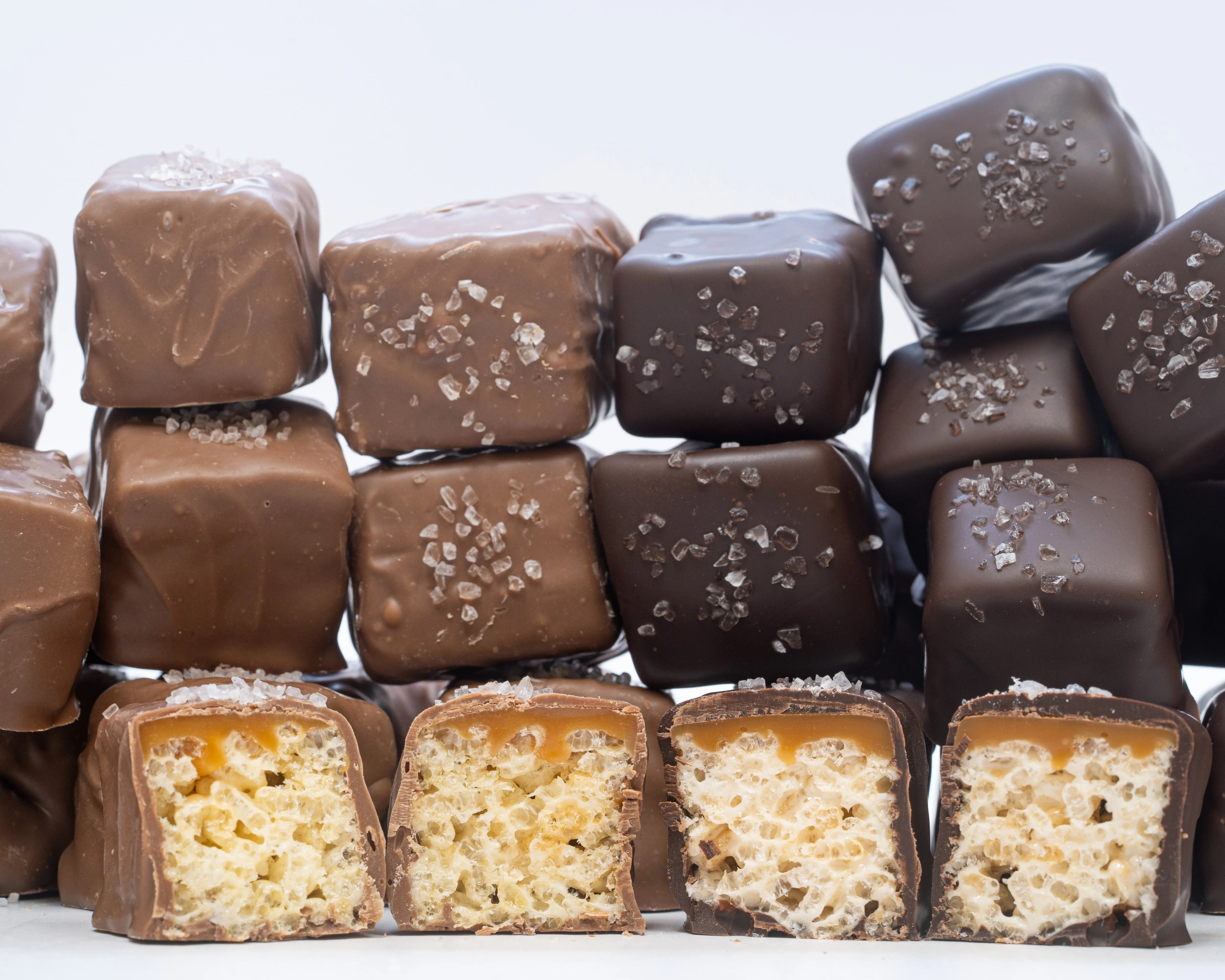 Sea Salt Caramel Rice Krispies® Treats (Chocolate Covered)