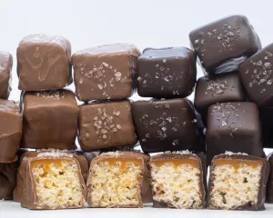 Sea Salt Caramel Rice Krispies® Treats (Chocolate Covered)