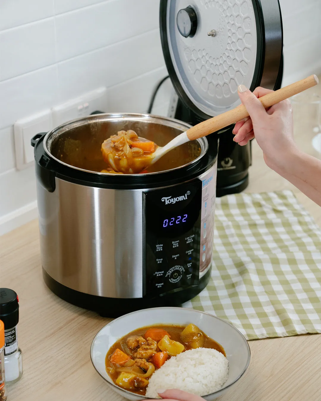 TOYOMI 1.8L Micro-com Low-Carb Stainless Steel Rice Cooker RC 4348SS