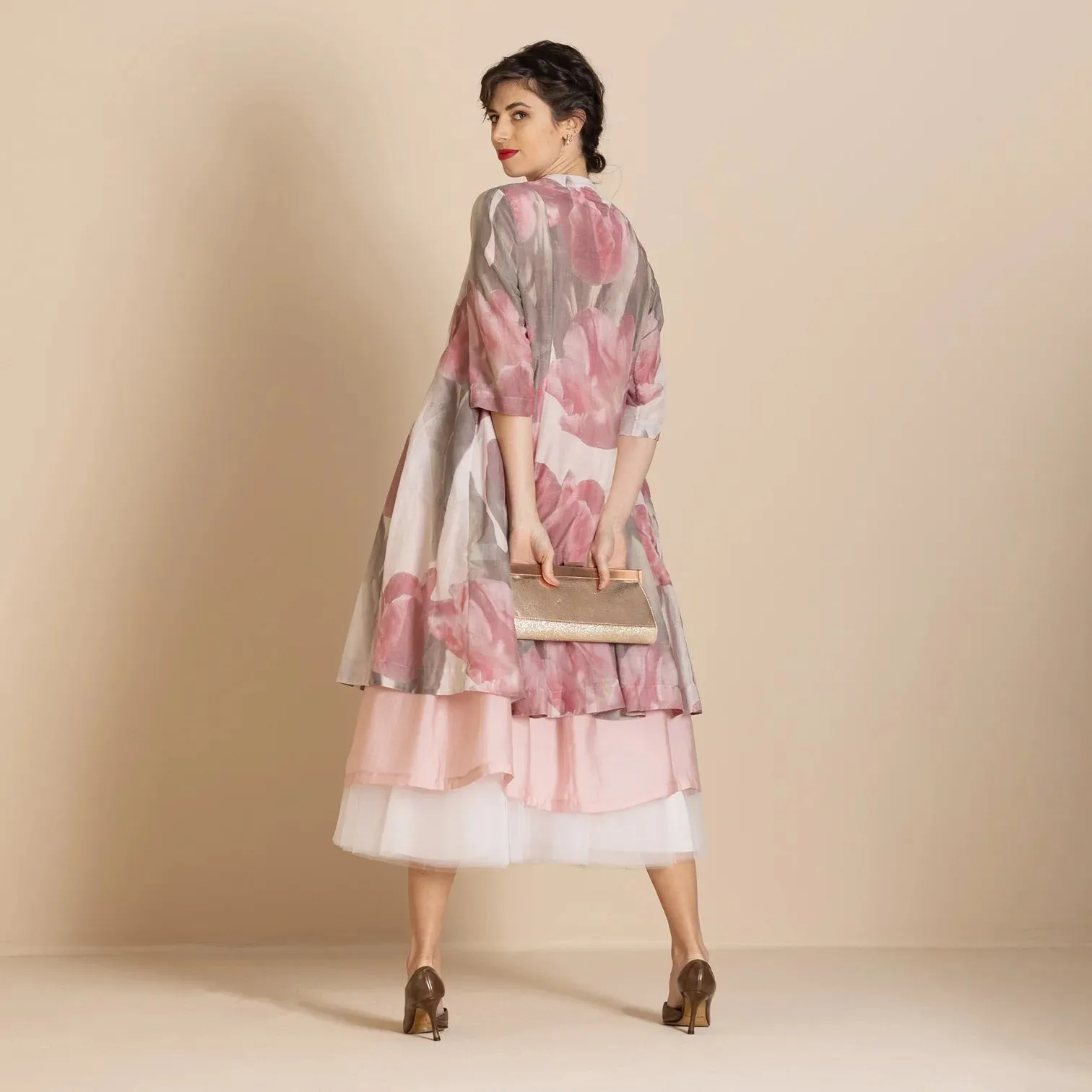 Tulips Giselle Dress Coat - Pink Tulips